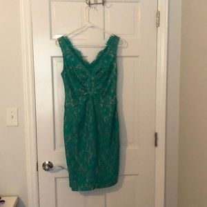 Beautiful lace overlay cocktail dress!